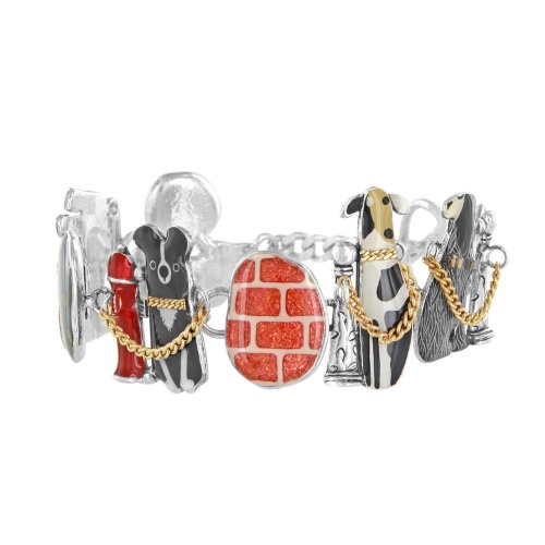 Браслет TARATATA, Pas bouger!, цветная смола, слюдяной порошок, TT-W25-06311-10M серебристый